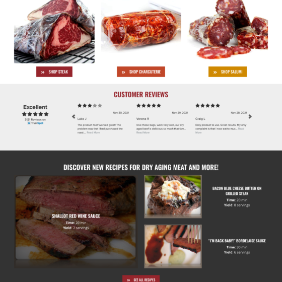 Dry Bag Steak website