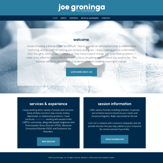 Dr. Joe Groninga website