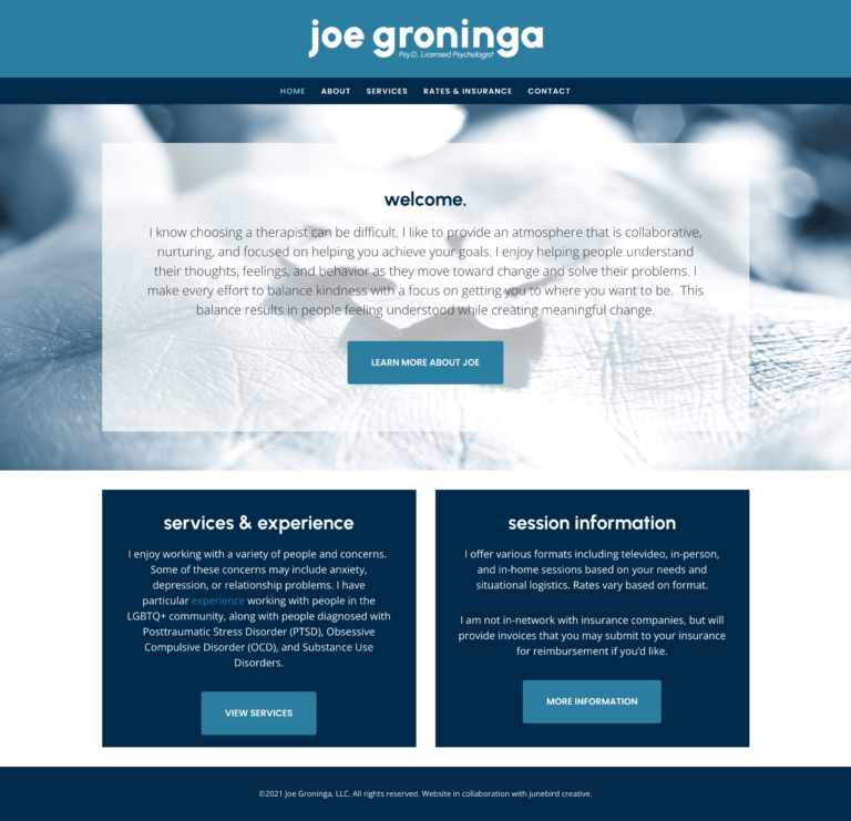 Dr. Joe Groninga website